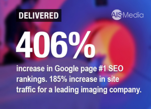 AIS Media delivers 406% increase in Google page #1 SEO rankings for leading imaging company.