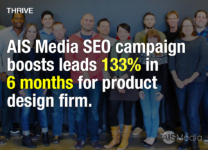 AIS Media SEO campaign boosts leads 133 percent in 6 months for product design firm