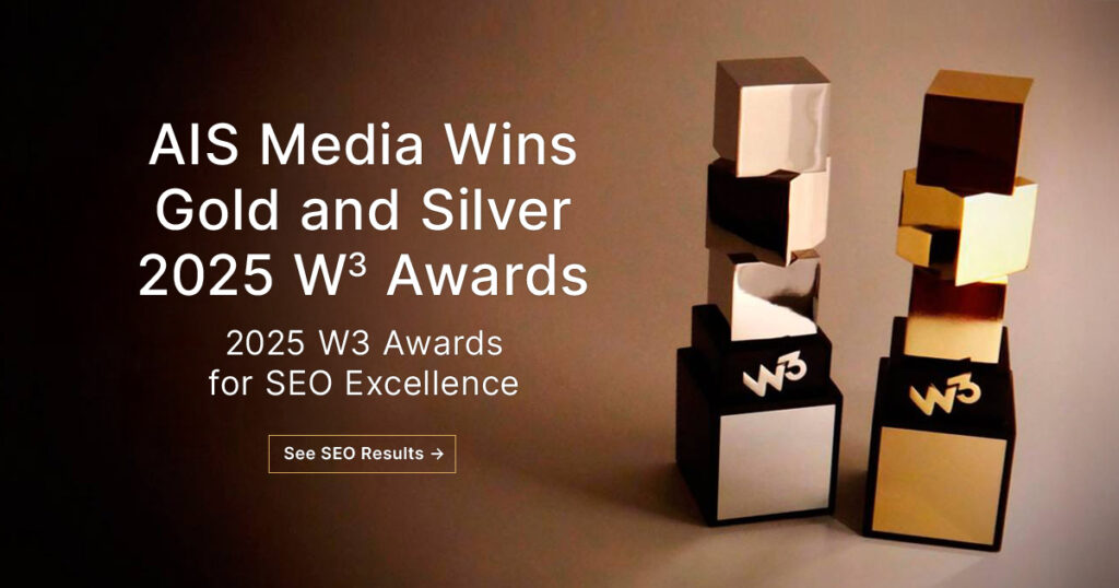 Standout Digital B2B Content Marketing Wins AIS Media Gold and Silver w3 Awards