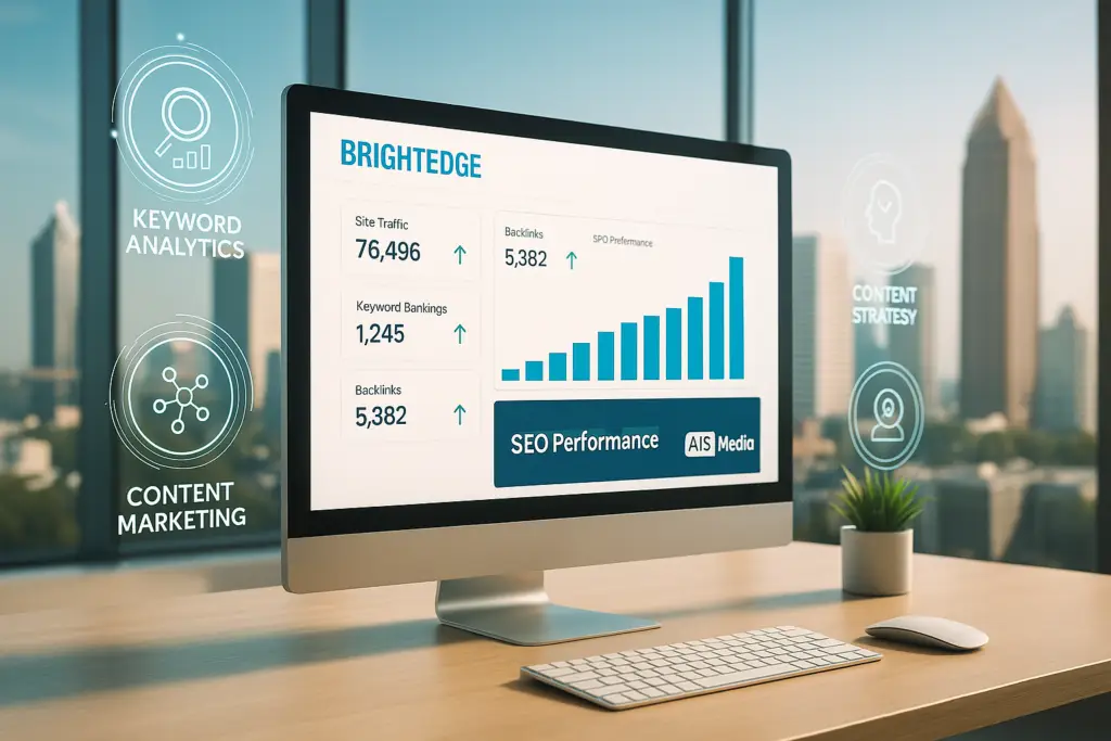 AIS Media SEO and content marketing services help businesses scale high-quality content creation using BrightEdge analytics to improve Google rankings and organic search performance.