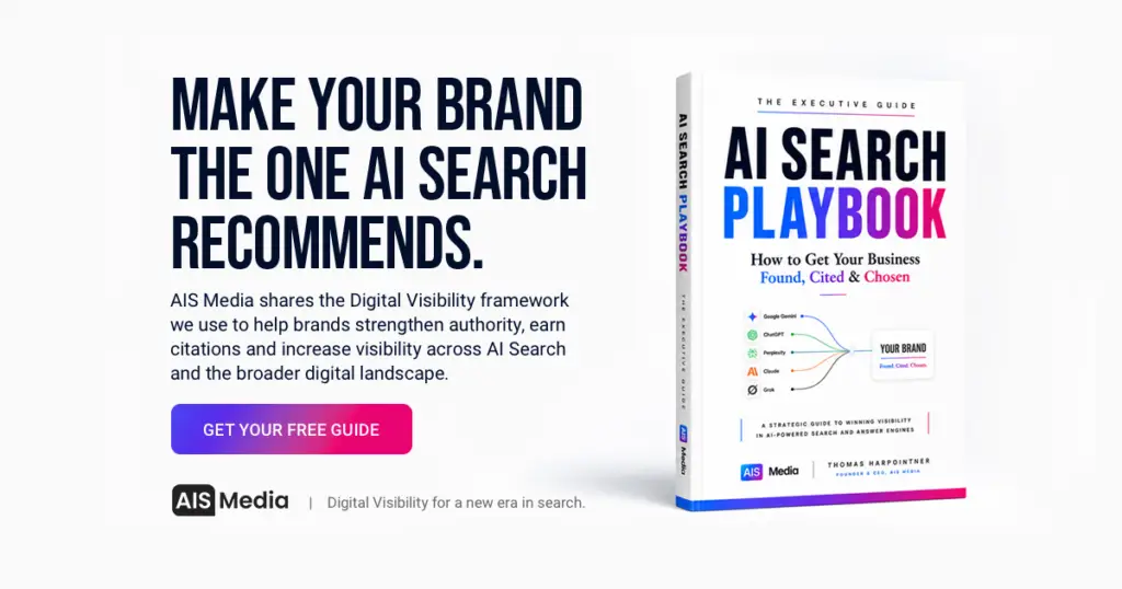 AIS Media’s AI Search Playbook provides a practical framework for strengthening visibility across Google and AI-powered search so businesses can be more easily found, accurately cited, and confidently chosen.