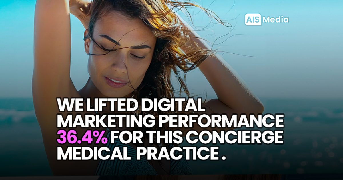 AIS Media Lifted Digital Marketing Performance for Concierge Medical Practice: Our Expert SEO PPC Management: Finely Sculpted to Increase Conversions by 36%
